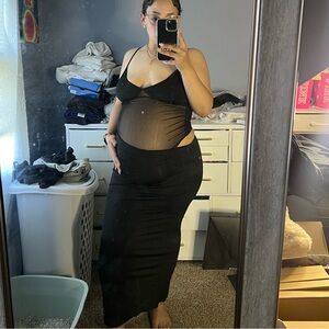 Black Sheer Maxi Dress